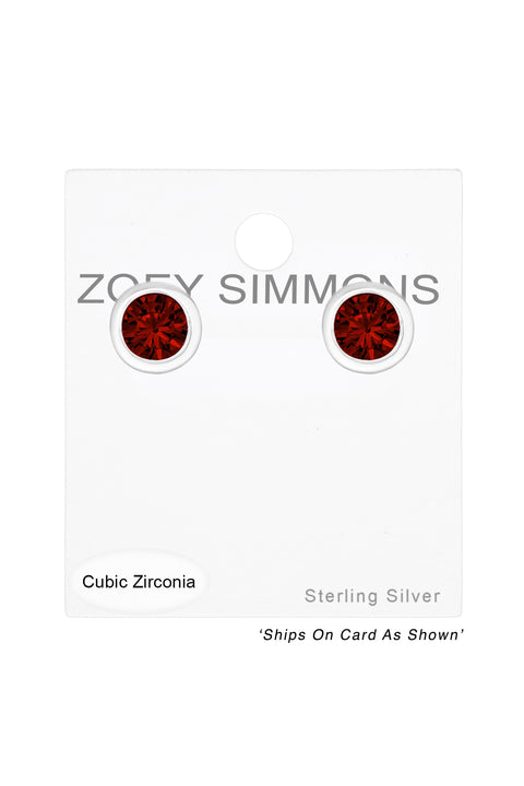 Sterling Silver Round 3mm Ear Studs With Cubic Zirconia - SS