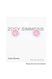 Sterling Silver Round 3mm Ear Studs With Cubic Zirconia - SS