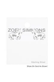 Sterling Silver Horse Ear Studs - SS