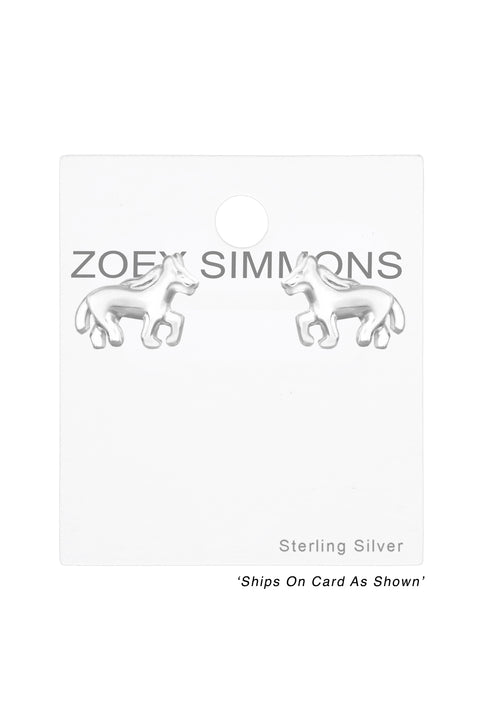 Sterling Silver Horse Ear Studs - SS