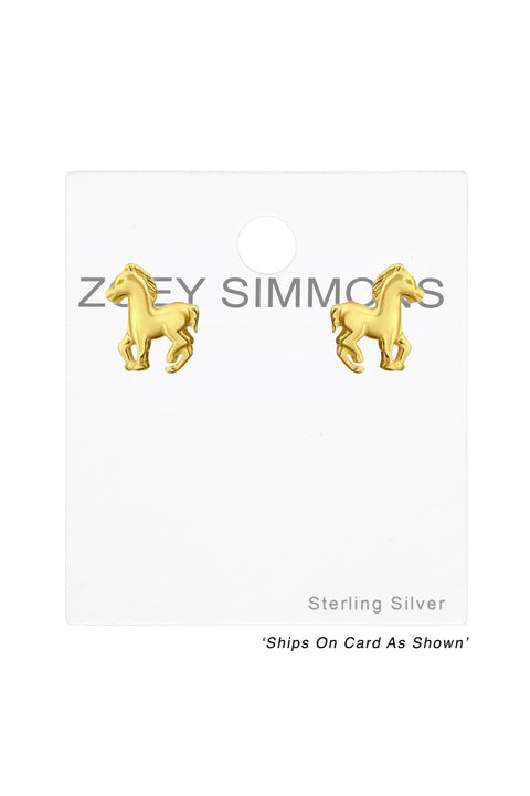 Sterling Silver Horse Ear Studs - VM
