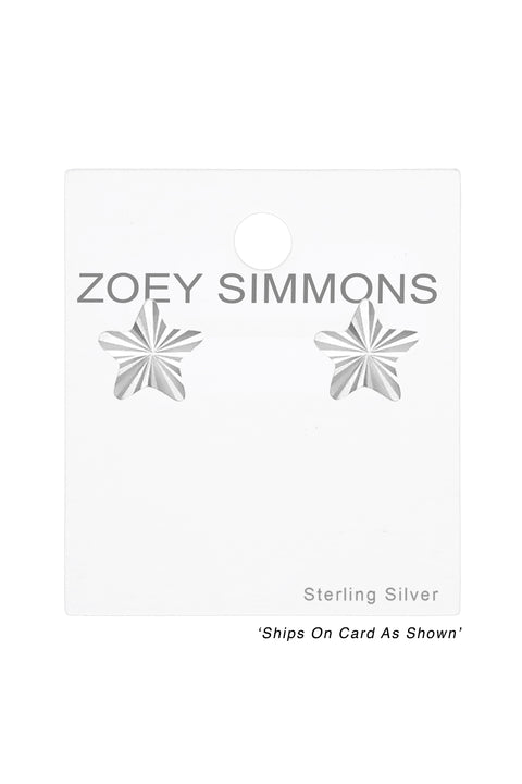 Sterling Silver Star Ear Studs - SS