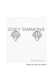 Sterling Silver Shell Ear Studs - SS