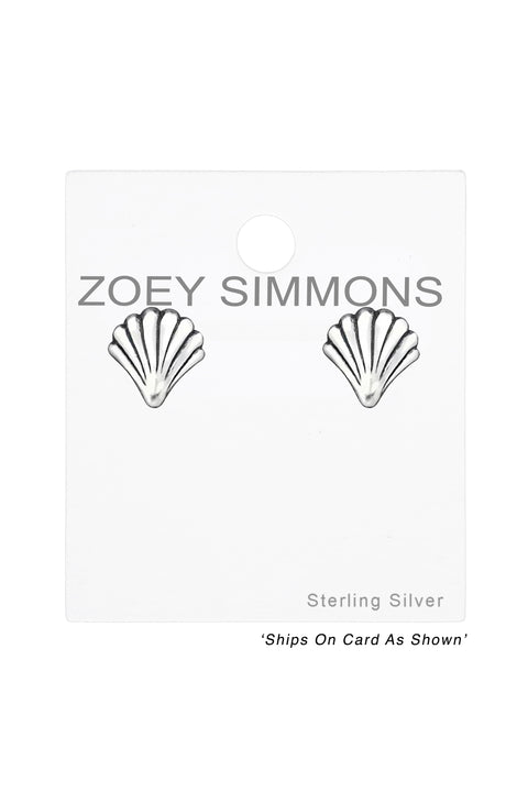 Sterling Silver Shell Ear Studs - SS