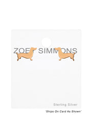 Sterling Silver Dog Ear Studs - RG
