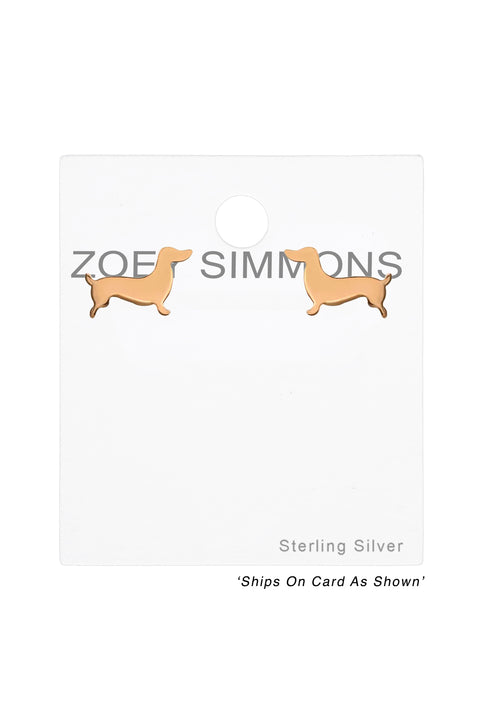 Sterling Silver Dog Ear Studs - RG