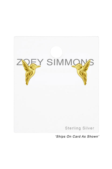 Sterling Silver Bird Ear Studs - VM