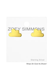 Sterling Silver Cloud Ear Studs - VM