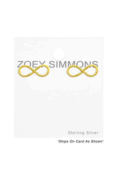 Sterling Silver Infinity Ear Studs - VM