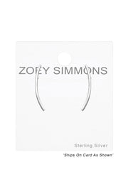 Sterling Silver Curve Ear Studs - SS