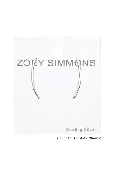 Sterling Silver Curve Ear Studs - SS