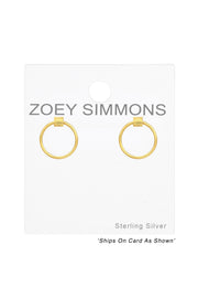Sterling Silver Circle Ear Studs - VM