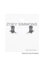 Sterling Silver Boots Ear Studs - SS