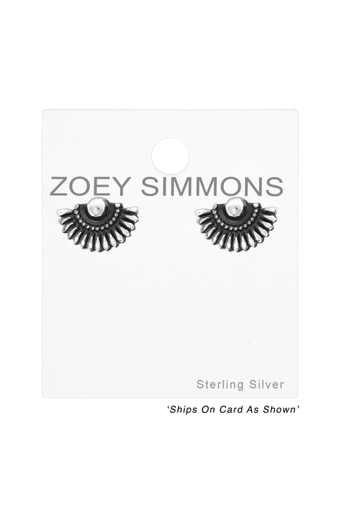 Sterling Silver Ethnic Ear Studs - SS