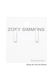 Sterling Silver Bar Ear Studs - SS