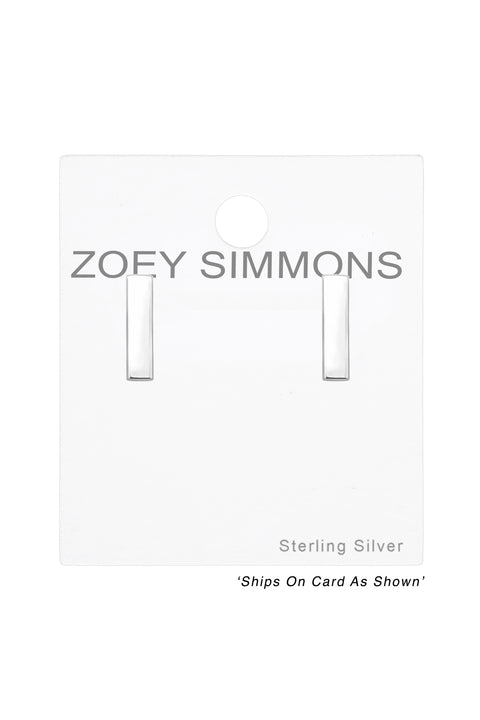 Sterling Silver Bar Ear Studs - SS