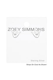 Sterling Silver I Love You Sign Ear Studs - SS