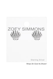 Sterling Silver Shell Ear Studs - SS