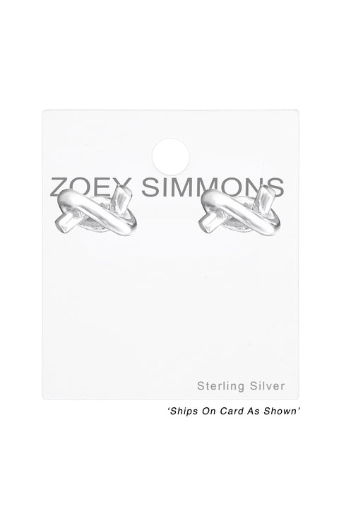 Sterling Silver Knot Ear Studs - SS