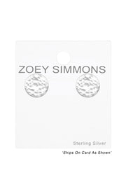 Sterling Silver Round Ear Studs - SS