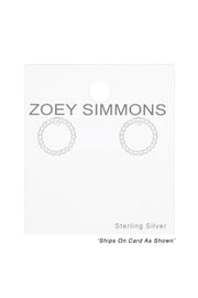 Sterling Silver Circle Ear Studs - SS