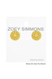 Sterling Silver Sun Ear Studs - VM