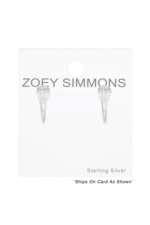 Sterling Silver Snake Ear Studs - SS