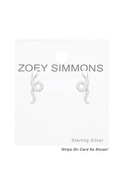 Sterling Silver Snake Ear Studs - SS