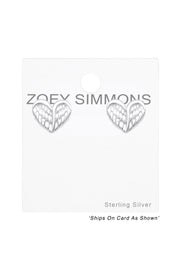Sterling Silver Heart Ear Studs - SS