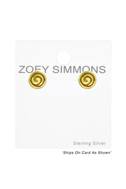 Sterling Silver Spiral Ear Studs - VM