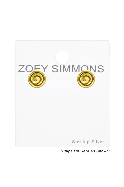 Sterling Silver Spiral Ear Studs - VM