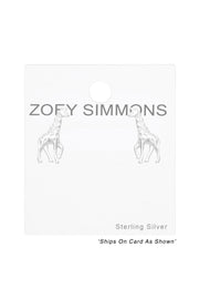 Sterling Silver Giraffe Ear Studs - SS