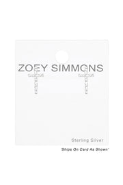 Sterling Silver Cross Ear Studs - SS