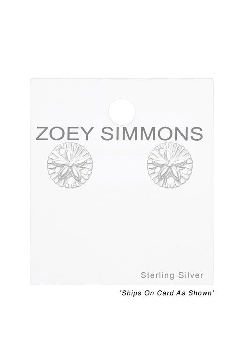 Sterling Silver Flower Ear Studs - SS