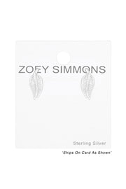 Sterling Silver Leave Ear Studs - SS