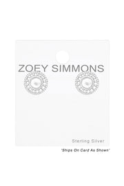 Sterling Silver Circle Ear Studs - SS