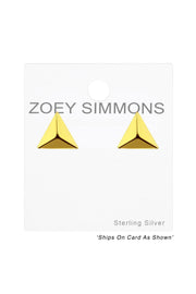 Sterling Silver Triangle Ear Studs - VM