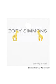 Sterling Silver Giraffe Ear Studs - VM