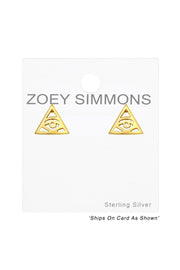 Sterling Silver Evil Eye Ear Studs - VM