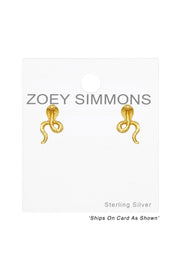 Sterling Silver Cobra Ear Studs - VM