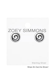 Sterling Silver Spiral Ear Studs - SS