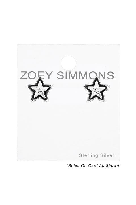 Sterling Silver Star Ear Studs - SS