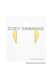 Sterling Silver Triangle Ear Studs - VM