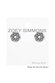 Sterling Silver Celtic Ear Studs - SS