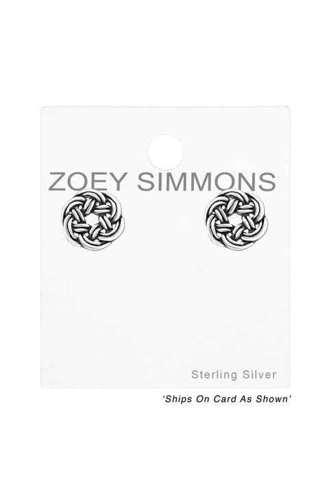 Sterling Silver Celtic Ear Studs - SS