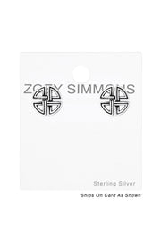 Sterling Silver Celtic Ear Studs - SS