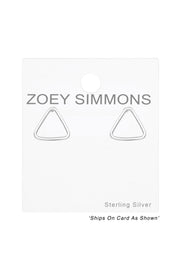 Sterling Silver Triangle Ear Studs - SS