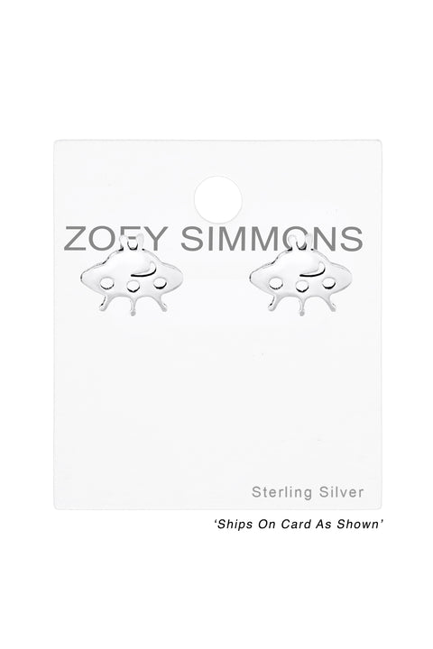 Sterling Silver Ufo Ear Studs - SS