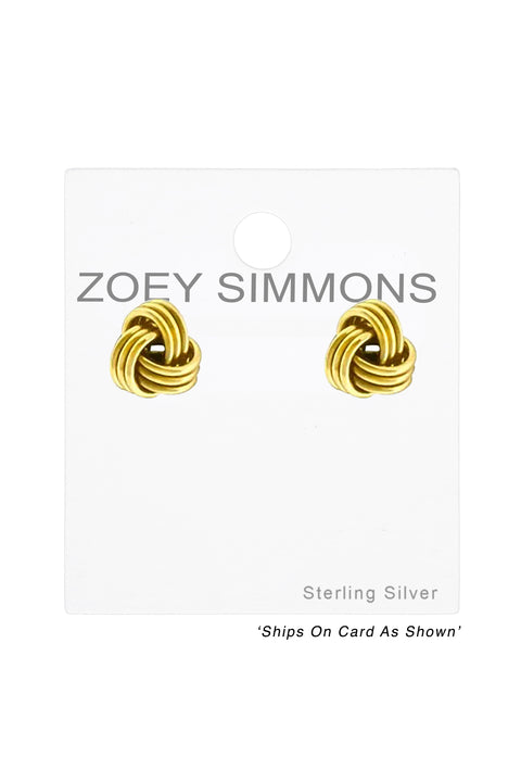 Sterling Silver Knot Ear Studs - VM