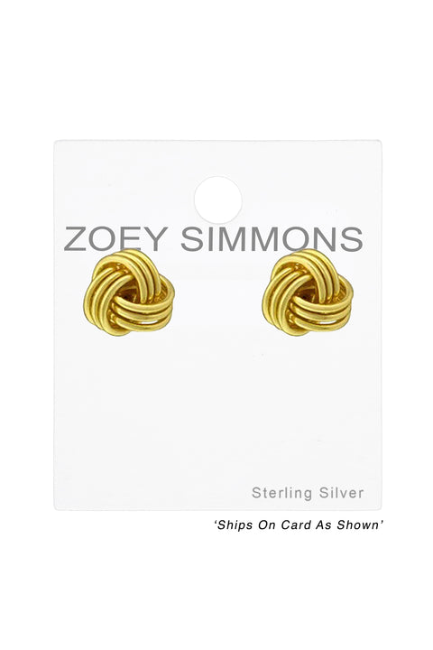 Sterling Silver Knot Ear Studs - VM